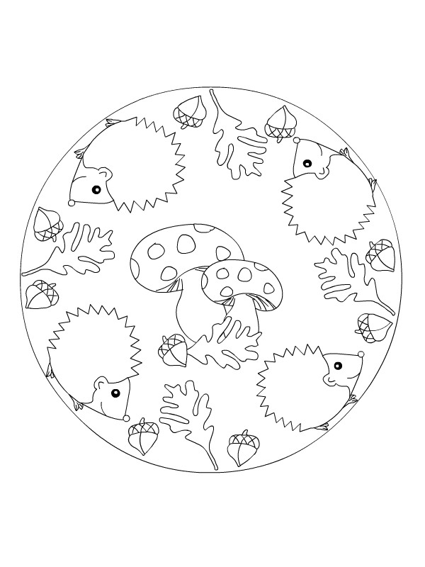 Plansa de colorat cu Toamna 72 151